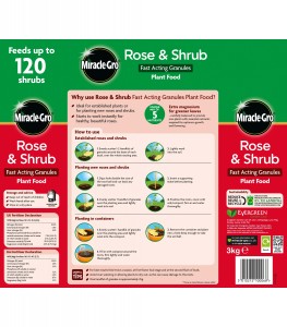MIRACLE GRO ROSE & SHRUB FAST ACT PLANT FOOD 3kg